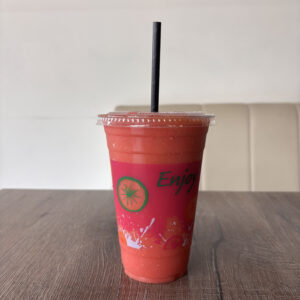 Smoothie framboos en aardbei